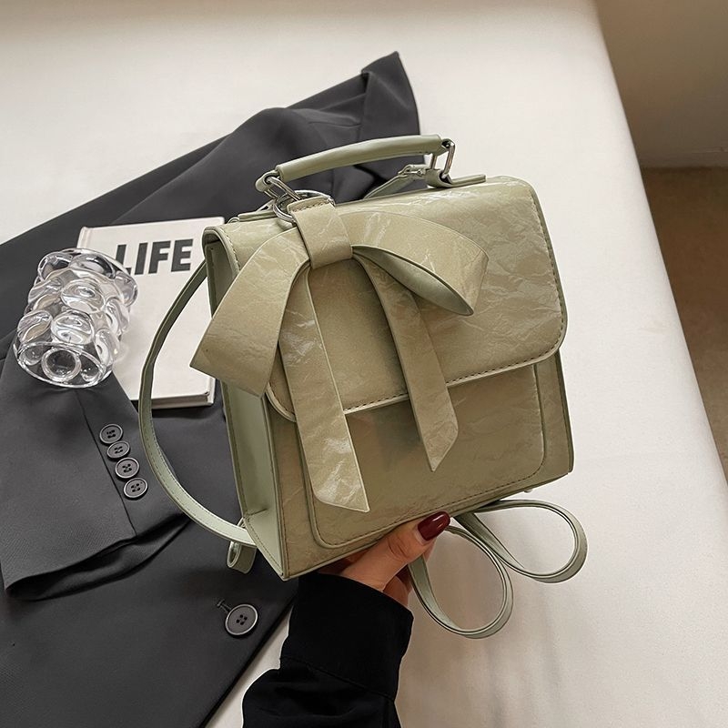 Ženski ruksak Butterfly Knot - Poliester-bavna, PU podstava, kompatibilan s 8-inčnim laptopom, Crossbody/Hibridni ruksak
