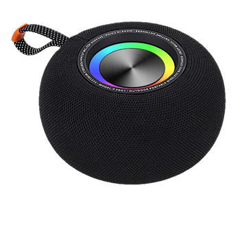 Boxă Bluetooth rotundă, cu slot pentru card, portabilă pentru exterior, stereo cu 2 difuzoare (BT 5.3, 10W, 100 Hz–20 kHz, IPX4, 1200–2000 mAh)