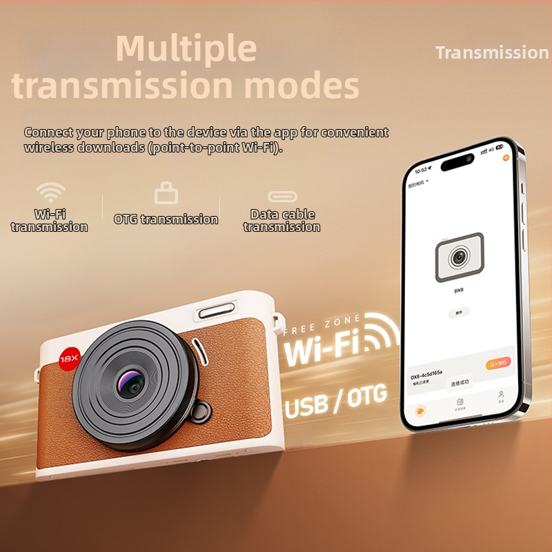 DX8 digitálny fotoaparát s dotykovým displejom, CMOS senzor, 24 MP, periskopický širokouhlý objektív, Wi‑Fi
