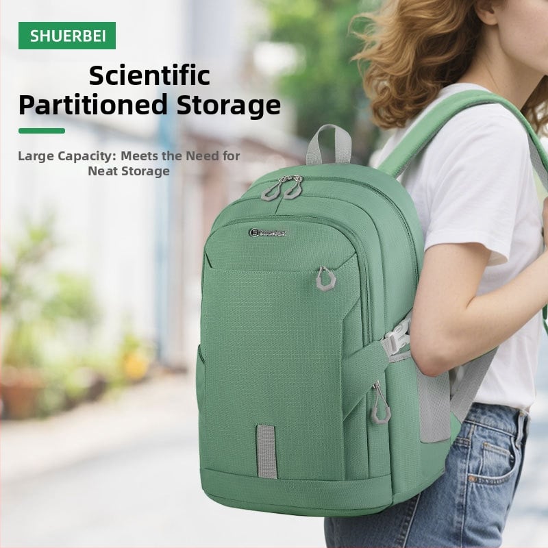 Casual minimalistički ruksak za prijenosno računalo, unisex, za 16-inčni laptop, kapacitet 20–35 L, poliester, prozračan, vrlo lagan, smanjenje opterećenja, zaštita kralježnice