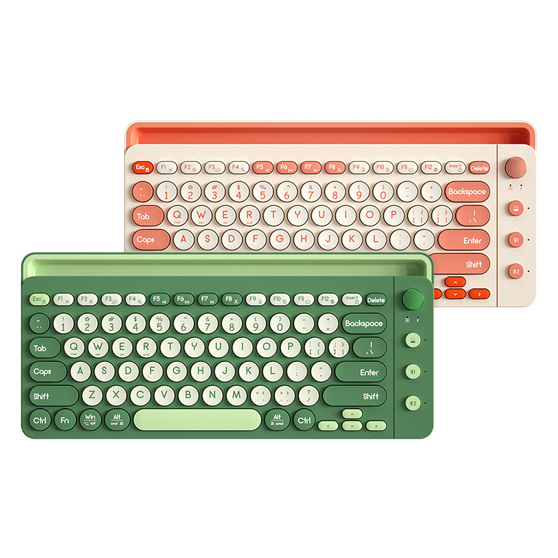 Tastatură Bluetooth cu mod dual, 87 taste, construcție ABS, Bluetooth + 2,4G, fără iluminare