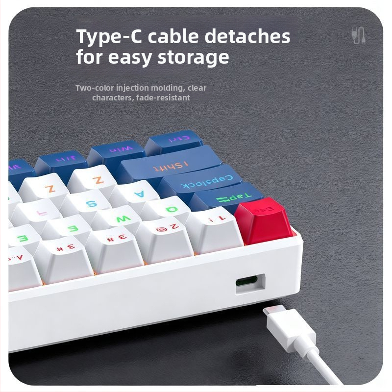 Káblová mechanická numerická klávesnica pre notebook Asus Tianxuan 6Pro, so spínačmi bez osí, s miešaným podsvietením, plastové puzdro