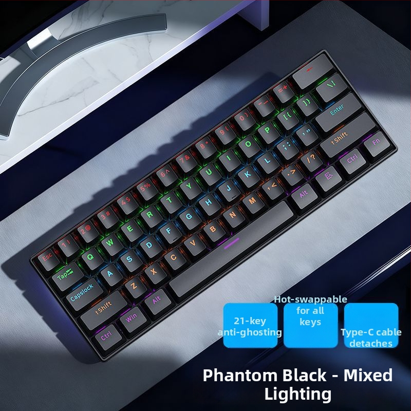 Káblová mechanická numerická klávesnica pre notebook Asus Tianxuan 6Pro, so spínačmi bez osí, s miešaným podsvietením, plastové puzdro