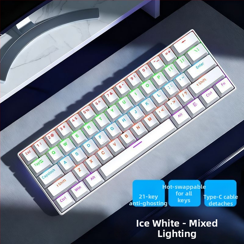 Káblová mechanická numerická klávesnica pre notebook Asus Tianxuan 6Pro, so spínačmi bez osí, s miešaným podsvietením, plastové puzdro