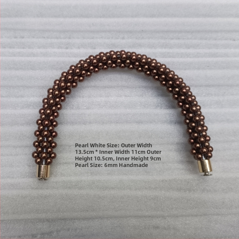 Αποσπώμενο πλεκτό λουράκι τσάντας από μαργαριτάρια σε σχήμα U — Hiro Mori, υλικό: χάντρες, άνοιξη 2024, λειτουργία: μείωση βάρους