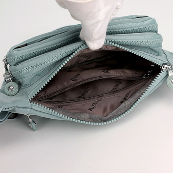 Ženska nylon crossbody torba – gradski stil, zatvarač, unutarnji džep za telefon, džep za identifikaciju, poliester podstava, jesen 2024