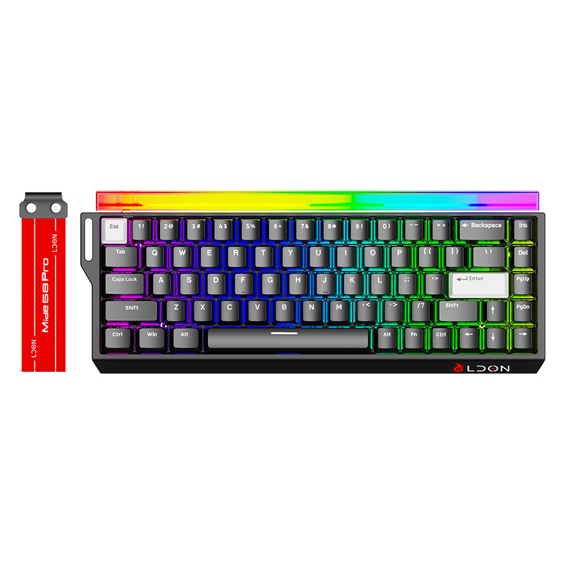 LDON68PRO Mehanička tipkovnica s magnetnim osovinama, 87 tipki, žično, RGB podsvjetljenje