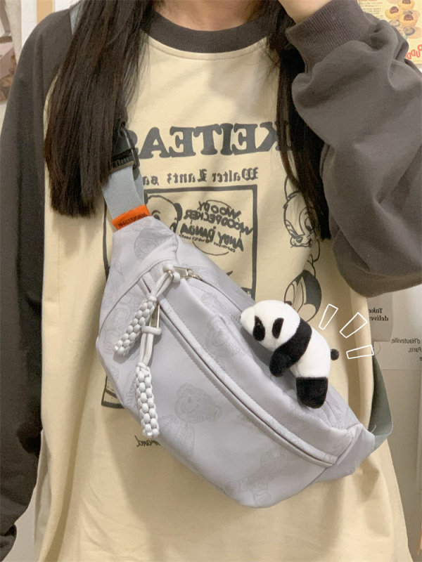 Djevojačka crossbody torba – najlon, zatvarač, džep za telefon, podstava od poliestera, ulični stil