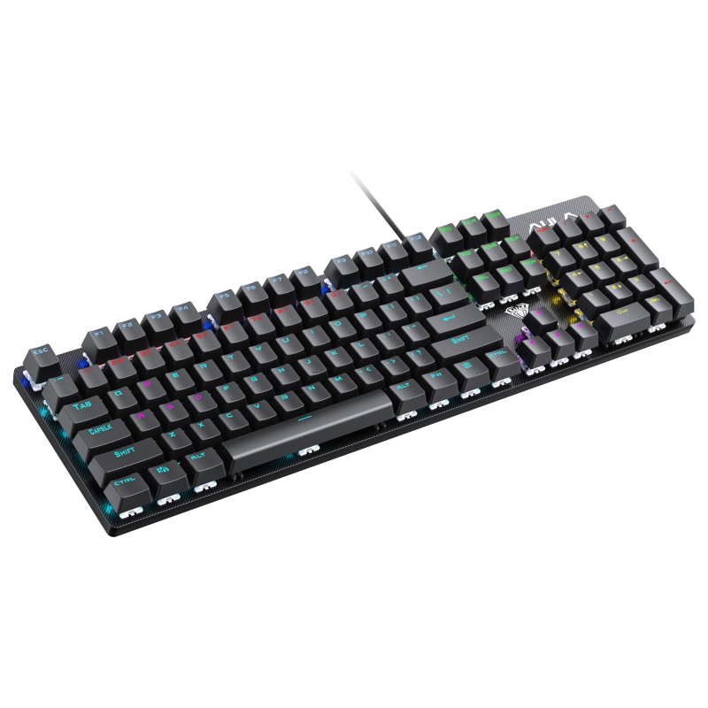 S2022 Žičana gaming mehanička tipkovnica sa zelenim prekidačima, USB, više od 98 tipki, kabel duljine 1,6 m, RGB rasvjeta