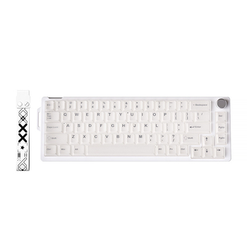 Mechanikus billentyűzet, 68 gomb, vezetékes USB, RGB háttérvilágítás, fehér kapcsolók