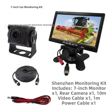 Monitor de întoarcere pentru vehicul cu cameră, 1080P TFT ecran, intrare CVBS, model JL-YJC-7003-1033-T