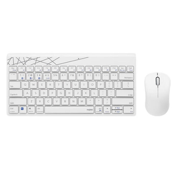 Rapoo 8000GT/8000S bezdrôtový set klávesnice a myši – Bluetooth viacerých režimov, 80-tlačidková/78-tlačidková, USB rozhranie pre klávesnicu a myš, 2400 DPI optický senzor, ergonomický dizajn
