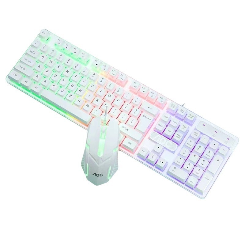 KM100 žični USB set tipkovnice i miša s visećim tipkama, 1600 DPI, duljina kabla 1,5 m
