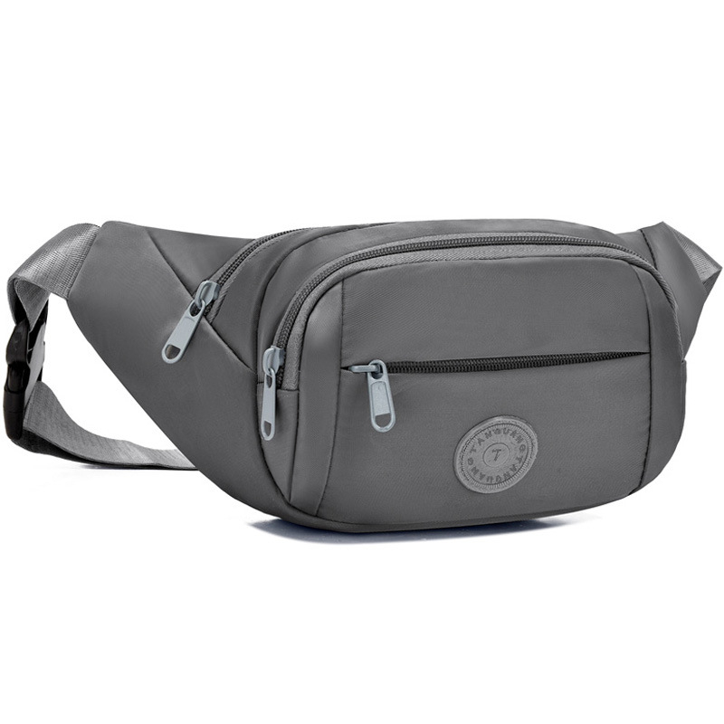Borsetă de talie pentru telefon, capacitate mare, impermeabilă, cross-body pentru drumeții, buzunar pentru documente și buzunar interior de tip patch (Oxford țesătură; fermoar; buzunar pentru documente; buzunar patch interior; buzunar intermediar)