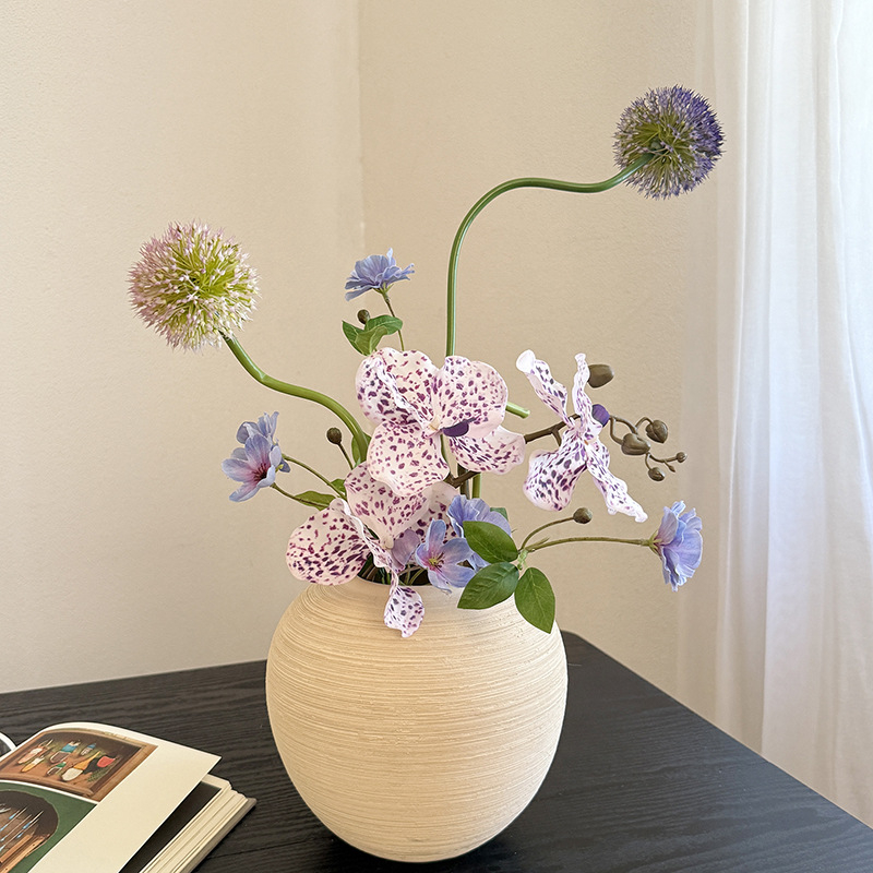 Umjetni cvijet Onion Ball, s jednim granom, za vjenčanja i kućnu dekoraciju (Plastika; stiliziranje kose; injekcijsko lijevanje)