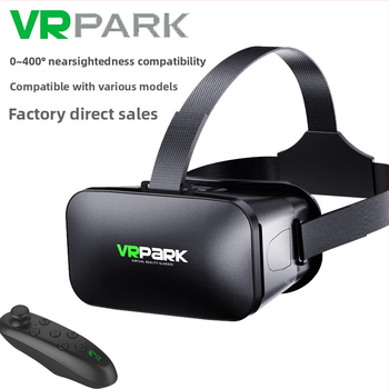 Vrpark-v6 VR brilles galvas stiprināšanai – saderīgas ar 4.7–6.7 collu viedtālruņiem, plastmasas korpuss, svars 360 g, 3D filmu skatīšana un spēļu telpa