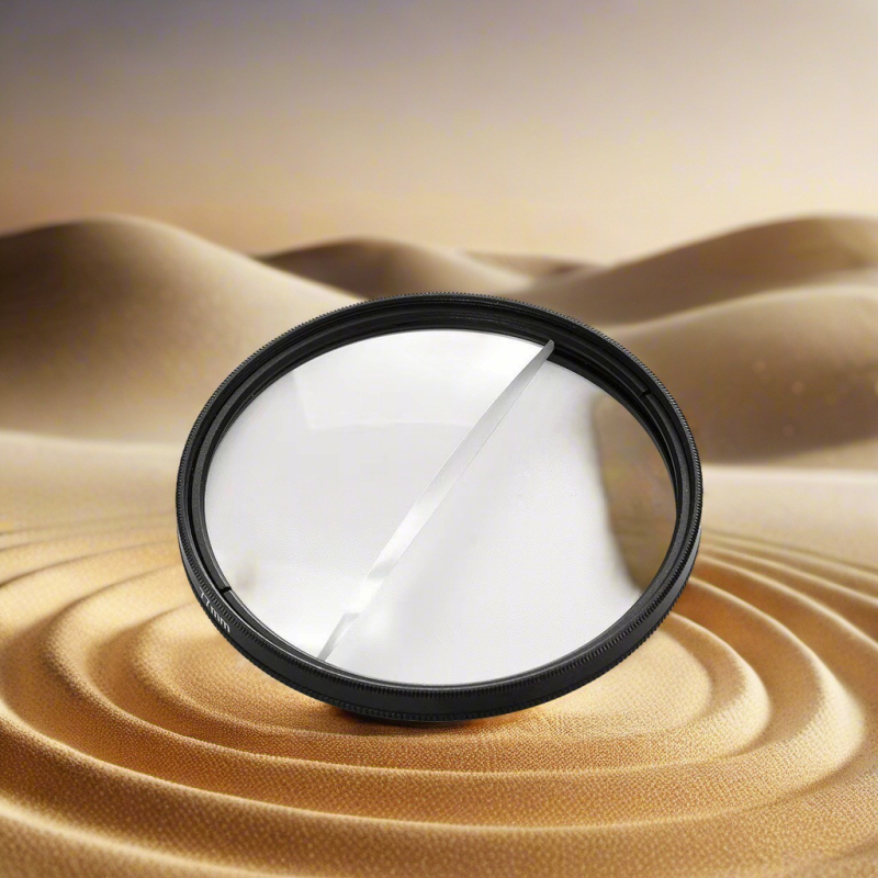 Split Prism szűrő DSLR fényképezőgéphez – UV szűrő, modell LJ19, tiszta feldolgozás, kompatibil több rögzítéssel