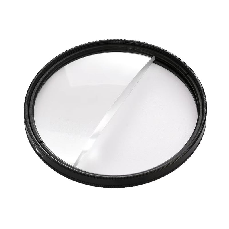 Split Prism szűrő DSLR fényképezőgéphez – UV szűrő, modell LJ19, tiszta feldolgozás, kompatibil több rögzítéssel
