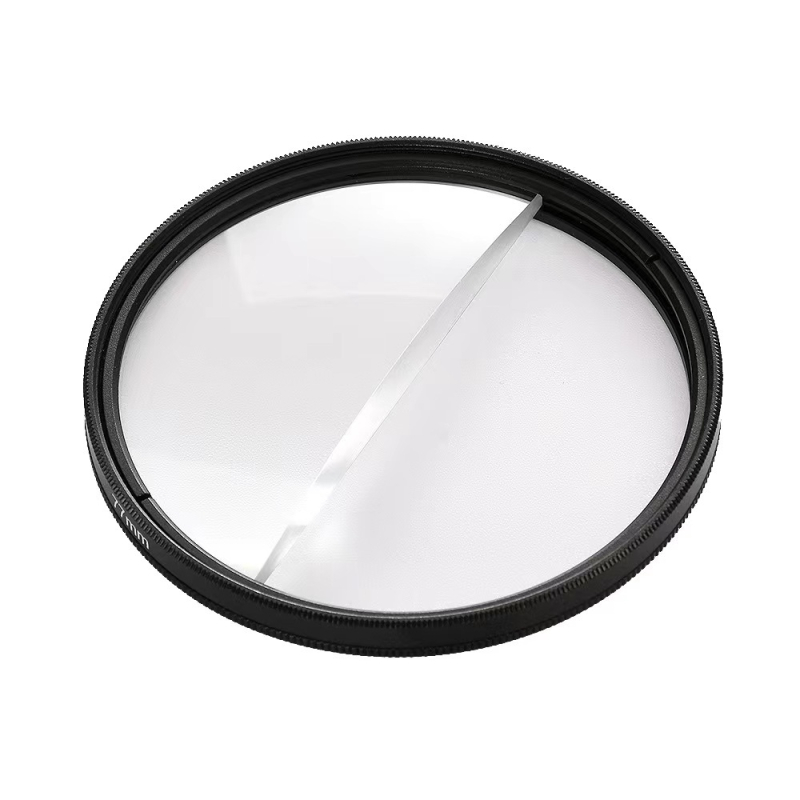 Split Prism szűrő DSLR fényképezőgéphez – UV szűrő, modell LJ19, tiszta feldolgozás, kompatibil több rögzítéssel
