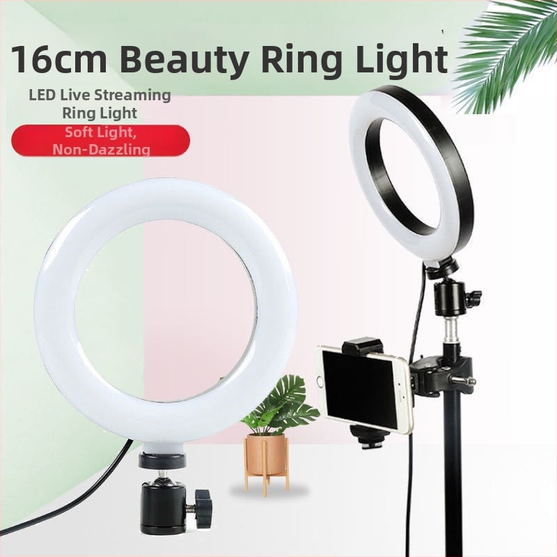 Φωτιστικό δαχτυλιδιού LED με ρυθμιζόμενη θερμοκρασία χρώματος για ζωντανές μεταδόσεις, selfies και μακιγιάζ – Ισχύς κάτω από 10W, USB 5V