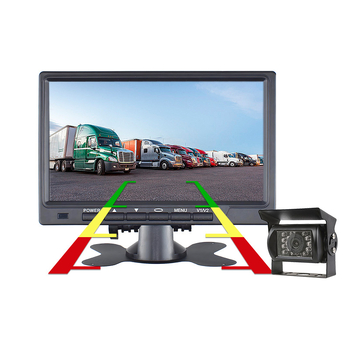 Monitor LCD pentru montaj în vehicul, model 718; rezoluție 800x480/1024x600; intrare analogică; alimentare 12-36V; Pal/NTSC