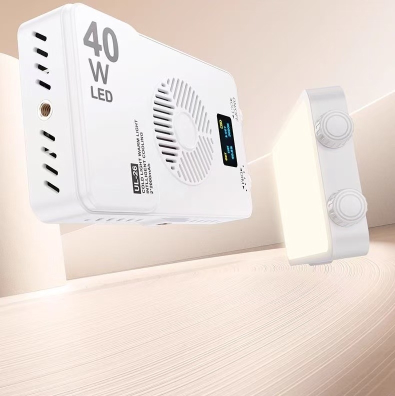 Τσέπη RGB LED Φωτιστικό Συμπληρώματος — Χειρολαβή, Ενσωματωμένη Μπαταρία, 25W/40W, 7.4V, Για Φωτογράφηση, Κοντινά Βίντεο και Εξωτερικό Γύρισμα