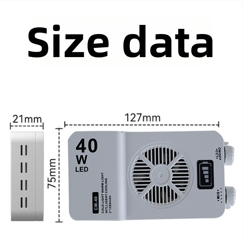 Pocket RGB LED svetlo na dopĺňanie — ručne, zabudovaná batéria, 25W/40W, 7.4V, pre fotografovanie, krátke videá a exteriérové natáčanie