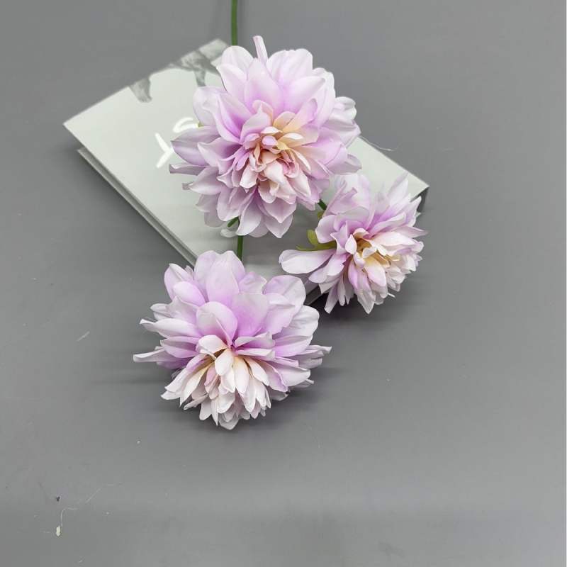 Τεχνητό μπουκέτο ντάλιες, 3 κεφάλια σε ένα στελέχος, διακόσμηση φόντου γάμου (Μάρκα: Happy month; Υλικό: Πλαστικό, μεταξωτό λουλούδι; Τεχνική: Διαμόρφωση, ανάγλυφο; Διαφορετικότητα: 4228004; Χρήση: Γάμος)