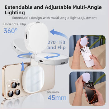 MagSafe magnetické svetlo na doplnenie pre mobilný telefón – Prenosné selfie osvetlenie na živé prenosy, vonkajšiu fotografiu, ručné použitie, 2W, 5V/1A, 2500–9900K