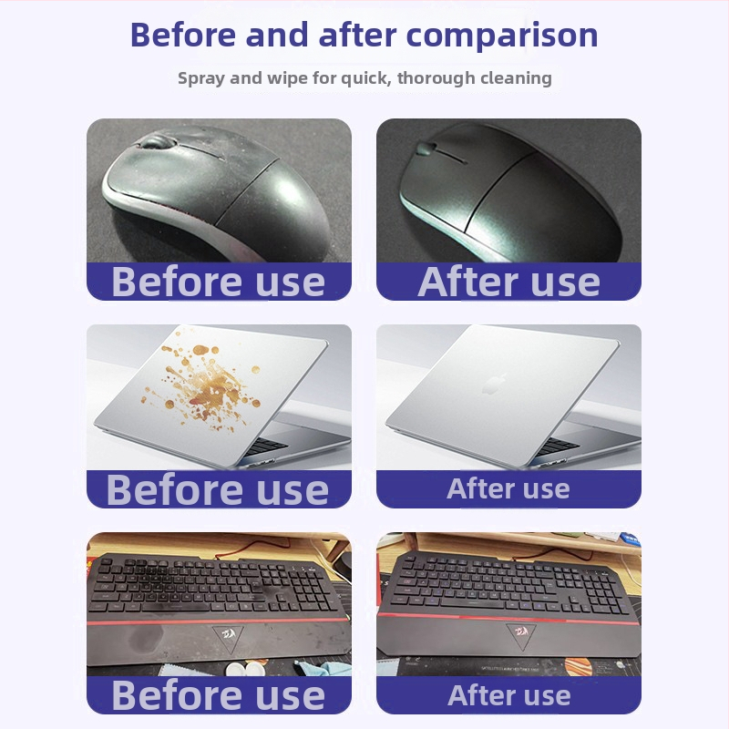 Universāls tīrīšanas sprejs portatīvajiem datoriem un datoriem, modelis 312; universāls tīrīšanas komplekts; ar dejonizētu ūdeni un virsmaktīvām vielām