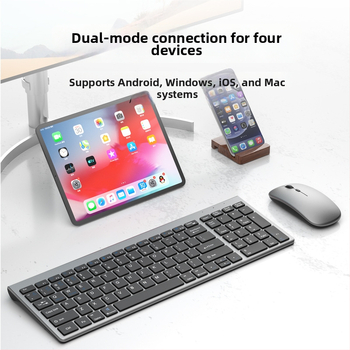 Bezdrôtový set klávesnice a myši Bluetooth, 1600 DPI, ergonomický, vodotesný, tri režimy, model K007