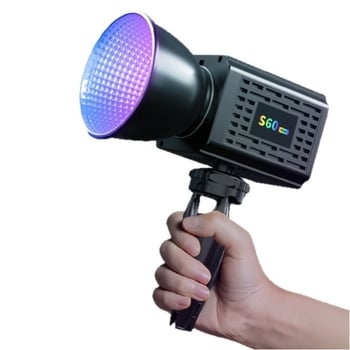 Φωτιστικό συμπληρωματικό φωτογράφησης με COB LED, φορητό και επαναφορτιζόμενο, 60W, κατάλληλο για φωτογράφηση, ομορφιά και ζωντανές μεταδόσεις, ευρύ εύρος εισόδου τάσης (DC 9–11V / AC 185–245V)