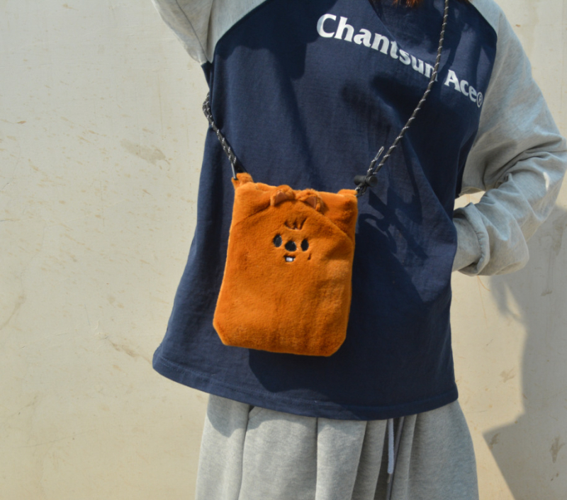 Stay Li Longfu Koncertni ruksak - Uličnog stila od pliša, zatvarač, unutarnja džep za telefon, unutarnji prostor, poliester podstava