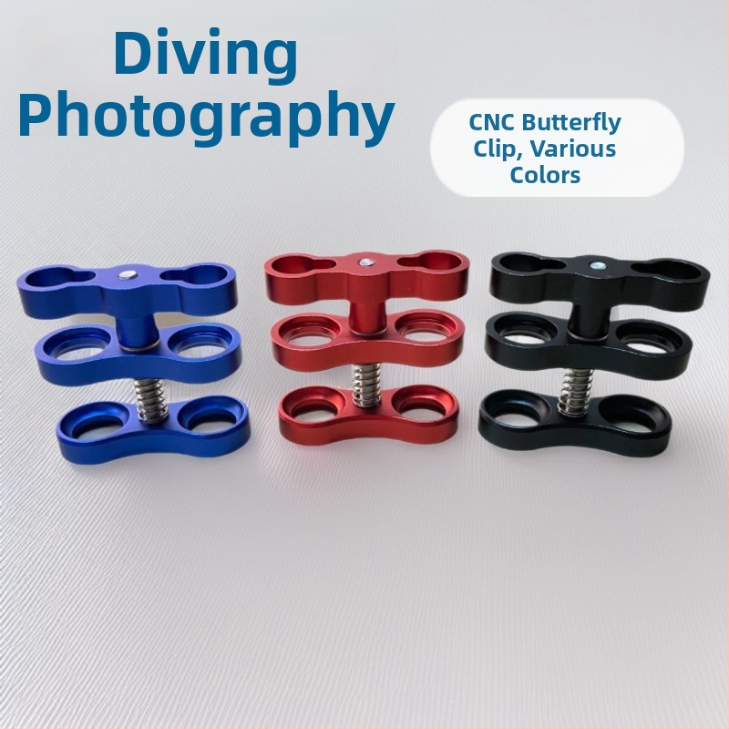 GoPro príslušenstvo z hliníkovej zliatiny – ultraľahké potápačské svetelné rameno s CNC motýľovým klipom