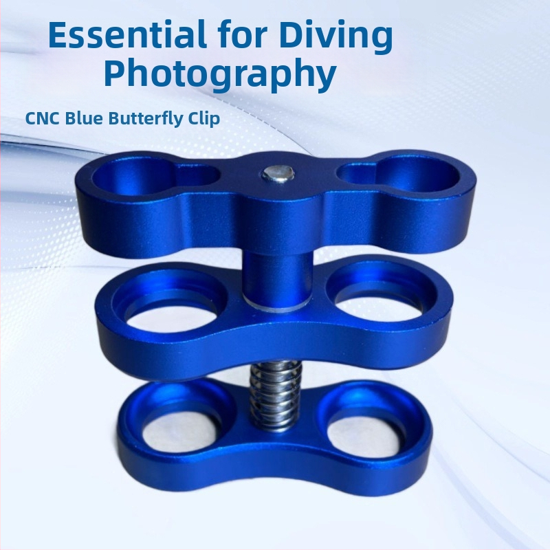 GoPro príslušenstvo z hliníkovej zliatiny – ultraľahké potápačské svetelné rameno s CNC motýľovým klipom