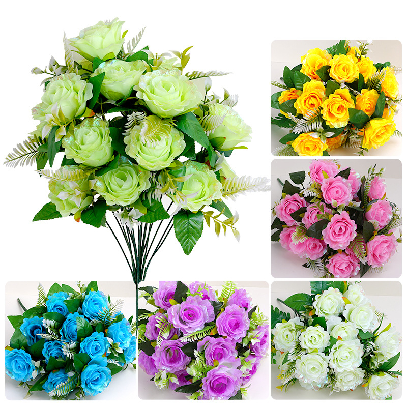 Pengxuan Flori de mătase pentru decor de nuntă – fundal decorativ, recuzită pentru fotografie, decor de casă (Brand: Pengxuan; Material: flori de mătase; Meșteșug: stilizare; Scop: nuntă, exterior, rekvizite foto, decor casnic)