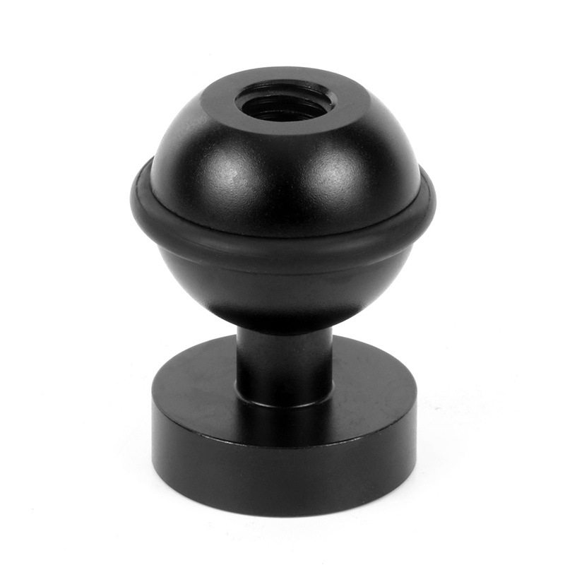 Адаптерна скоба за едноинчова топкова глава, алуминиева сплав, мини държач за подводно осветление при снимане, с 1/4-инчова шарова глава и 3/8-инчов пан/наклон