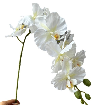 Flori artificiale Phalaenopsis din mătase – 9 tije, pentru nunți și decor acasă