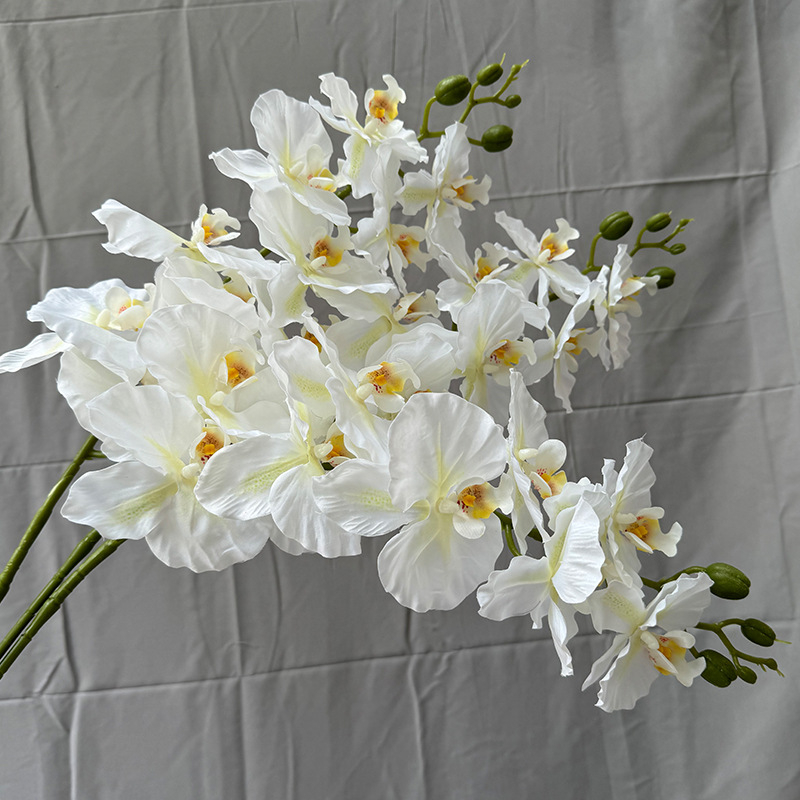 Flori artificiale Phalaenopsis din mătase – 9 tije, pentru nunți și decor acasă