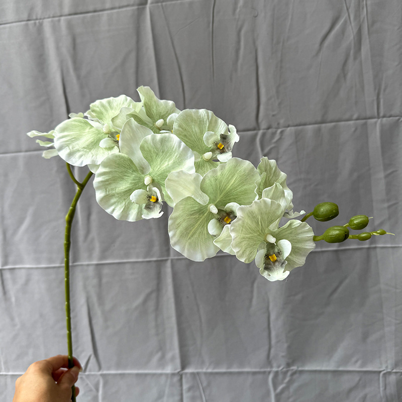 Flori artificiale Phalaenopsis din mătase – 9 tije, pentru nunți și decor acasă