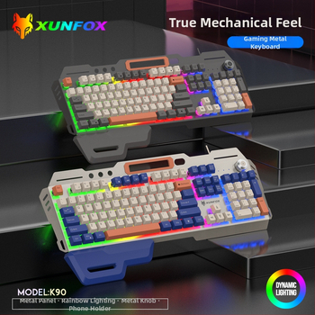 K90 metalni set gaming tipkovnice i miša, žični, 98+ tipki, RGB pozadinsko osvjetljenje, podrška za zglob