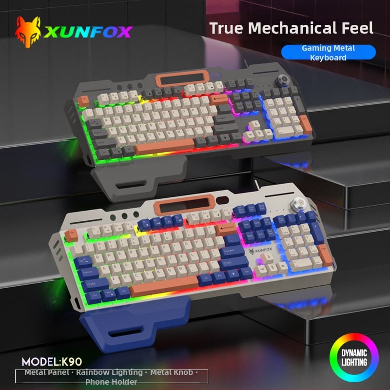K90 metalni set gaming tipkovnice i miša, žični, 98+ tipki, RGB pozadinsko osvjetljenje, podrška za zglob