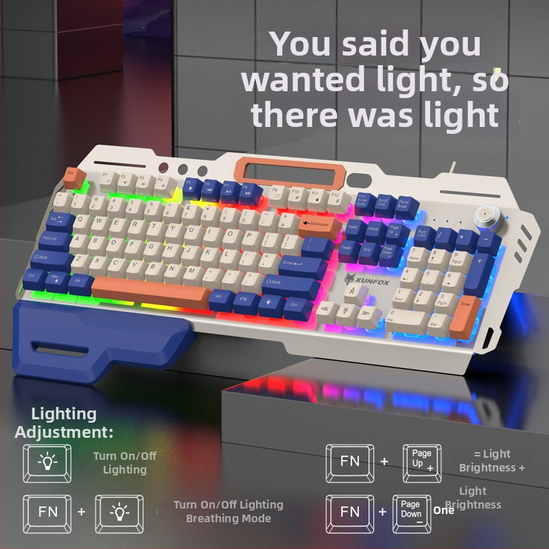 K90 metalni set gaming tipkovnice i miša, žični, 98+ tipki, RGB pozadinsko osvjetljenje, podrška za zglob