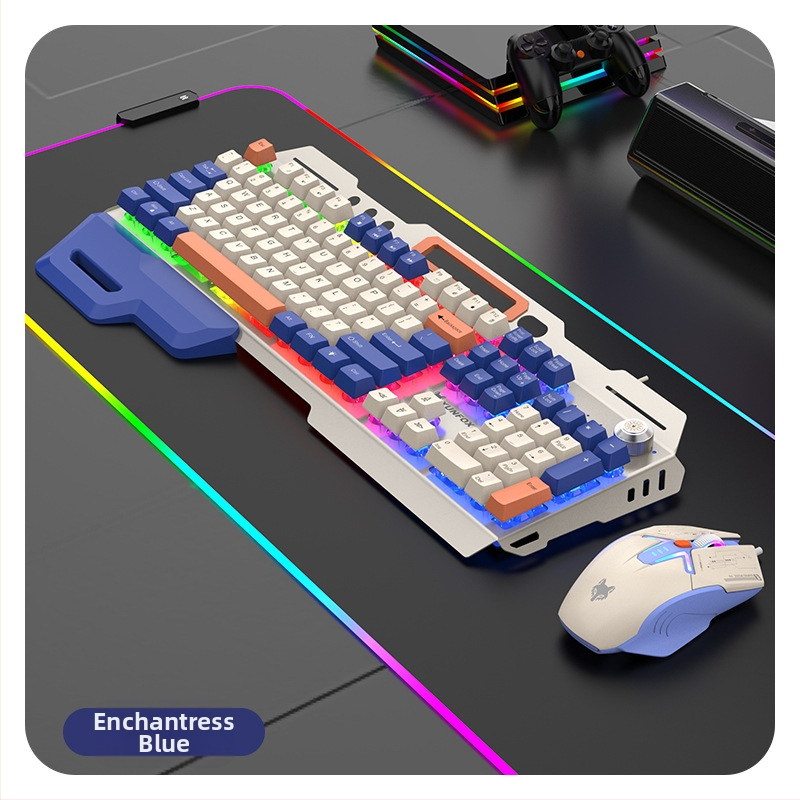 K90 metalni set gaming tipkovnice i miša, žični, 98+ tipki, RGB pozadinsko osvjetljenje, podrška za zglob