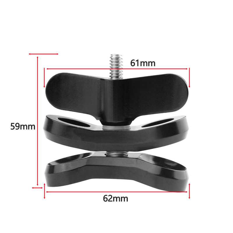 FEICHAO Универсална клип-щипка с шарнирна глава за камери (алуминиева сплав, носимост 2–5 кг)