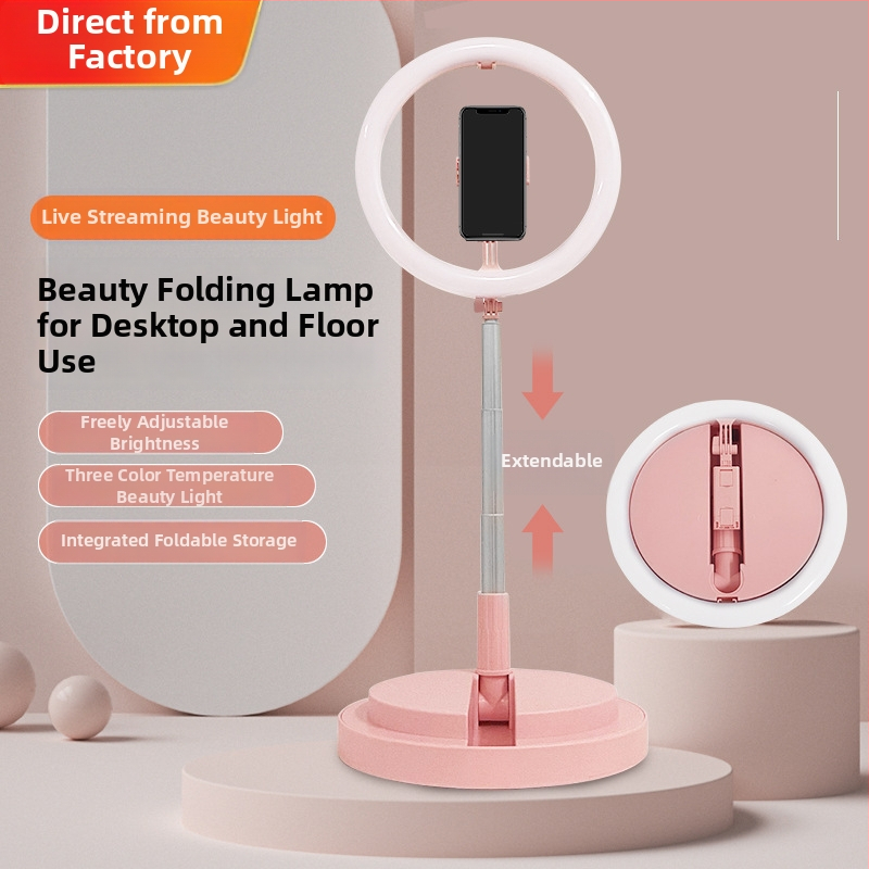 Skladaná stolná LED kruhová lampička – RGB, 3 farebné teploty, 12V, 10–50W, model CS12CLED-2