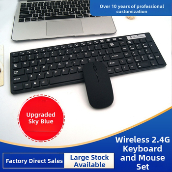 Ασύρματο σετ πληκτρολογίου και ποντικιού για γραφείο, USB σύνδεση, οπτικός αισθητήρας 1600dpi, εργονομικός σχεδιασμός