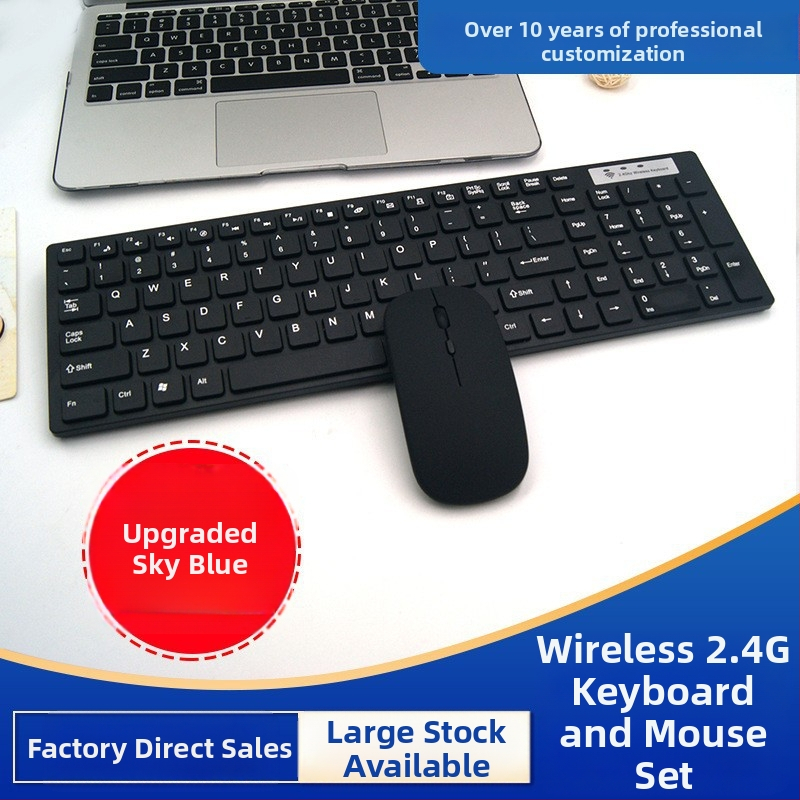 Ασύρματο σετ πληκτρολογίου και ποντικιού για γραφείο, USB σύνδεση, οπτικός αισθητήρας 1600dpi, εργονομικός σχεδιασμός