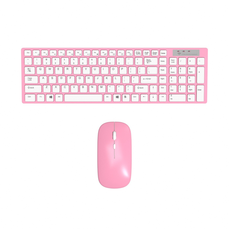 Ασύρματο σετ πληκτρολογίου και ποντικιού για γραφείο, USB σύνδεση, οπτικός αισθητήρας 1600dpi, εργονομικός σχεδιασμός