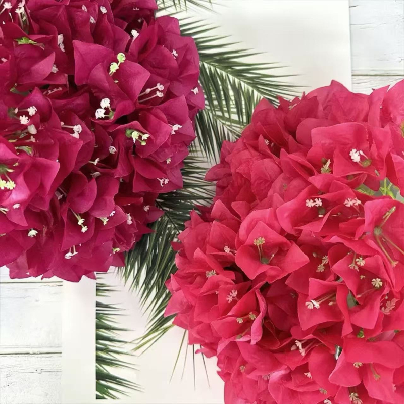 Umjetni buket bougainvillea, Qianduo svilenkasta tkanina, ručna izrada, za vjenčanja, rekviziti za fotografiju
